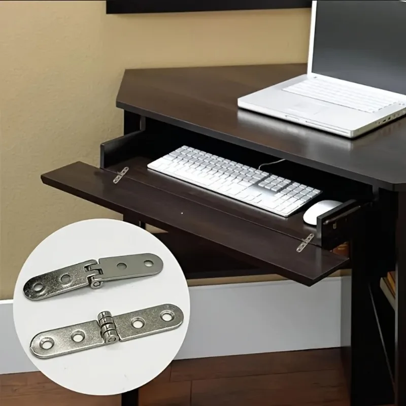 4Pcs 270 Degree Foldable Hinges Metal Cabinet Door Hinges Durable Flap Screw-On Hinges Furniture Hardware