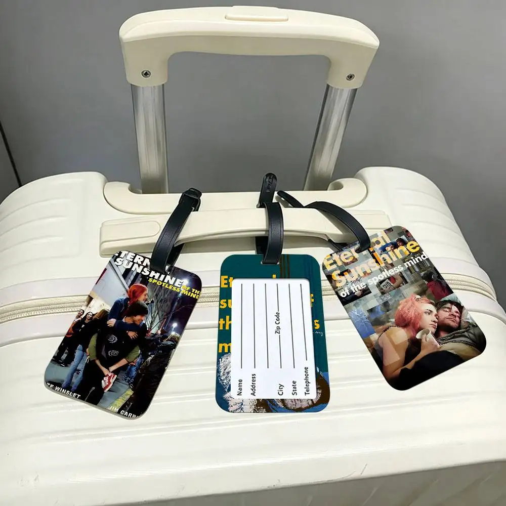 E_Eternal Sunshine of the Spotless Mind Waterproof PVC Baggage Tag With Info Card Anti lost Identification Tag For Luggage