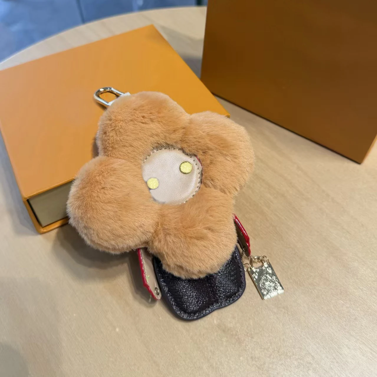 Cute Cartoon Plush Doll Bag Charm Lightweight Luxury Design High-End Feeling Hanging Decoration Soft Toy Fashion Accessory