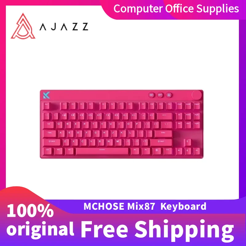 

MCHOSE Mix87 Magnetic Key Switch Keyboard EffectsMulti-function Knob One-click Return Desktop 8KHz Gaming Keyboard Accessories