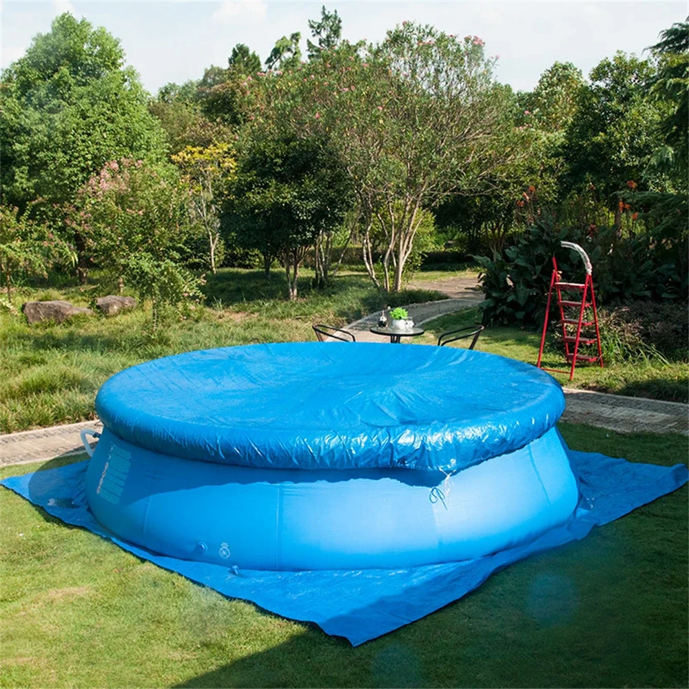 Swimming Pool Cover Round Summer Waterproof Pool Tub Dustproof Covers Outdoor Garden Tool PE Film Blanket Accessory Pool Cover