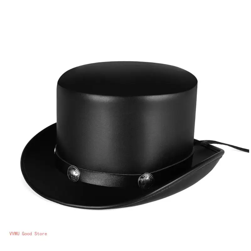 Steampunk Hat PU Pork Pie Hat Gay Top hat Steampunk Top Hat BowlerTop Hat