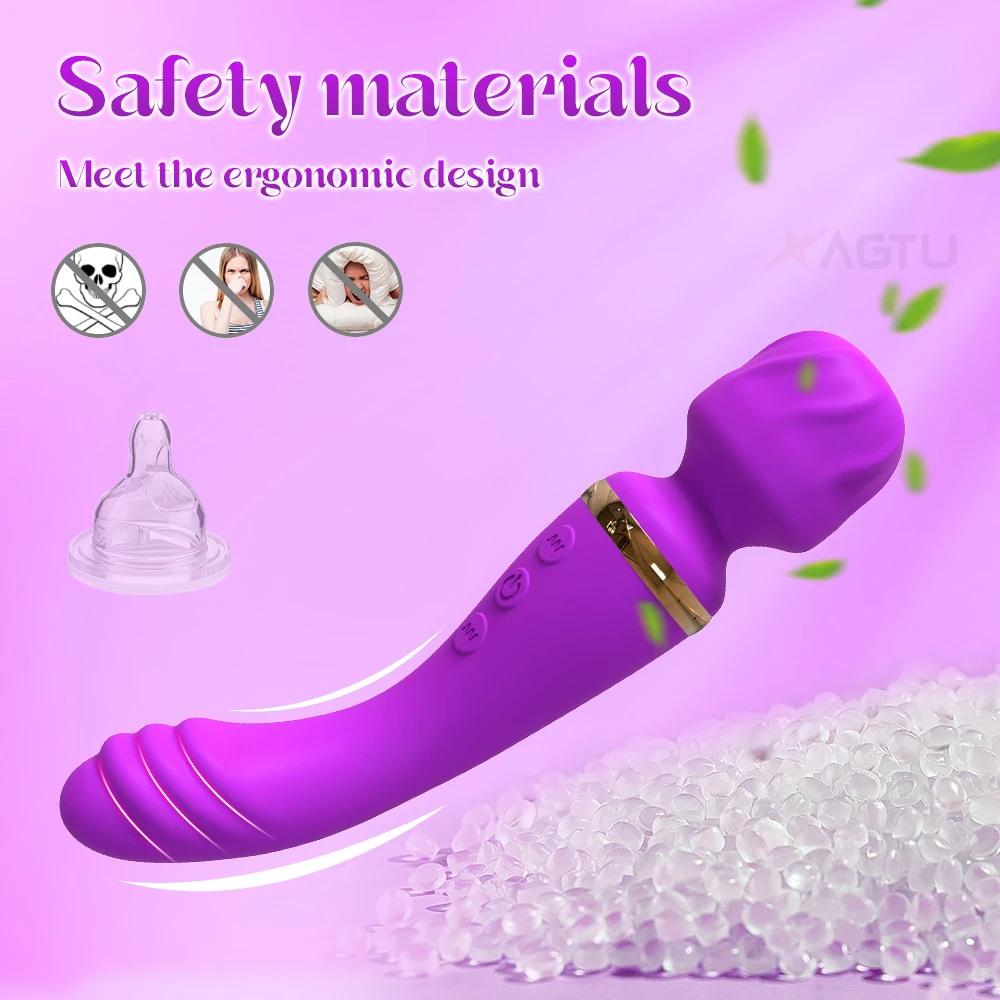 AV Vibrator G Spot Magic Wand Clitoris Stimulator Strong Vibration Powerful Dildos 10 Modes Massager Adult Sex Toys for Woman