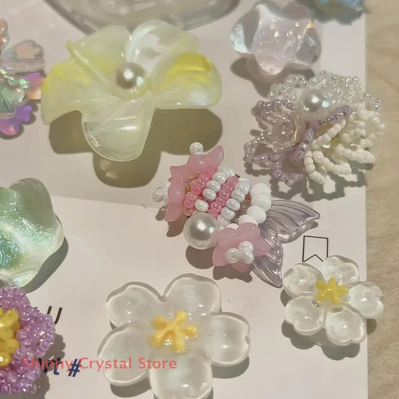 ドーパミンによるビーズ付きゼリーシューズデコレーション、手作りのカラフルなバックル、フラワースリッパ、DIYファッションアクセサリー、女の子へのギフト