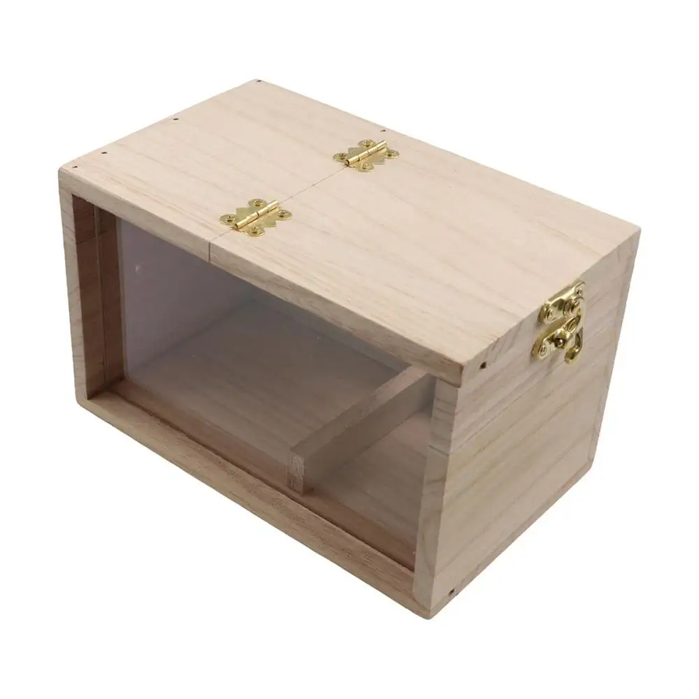 Transparent Window Wooden Parrot Breeding Box Bite Resistant Acrylic/Wood Bird House Nest Parrot Breeding Hatching Nest