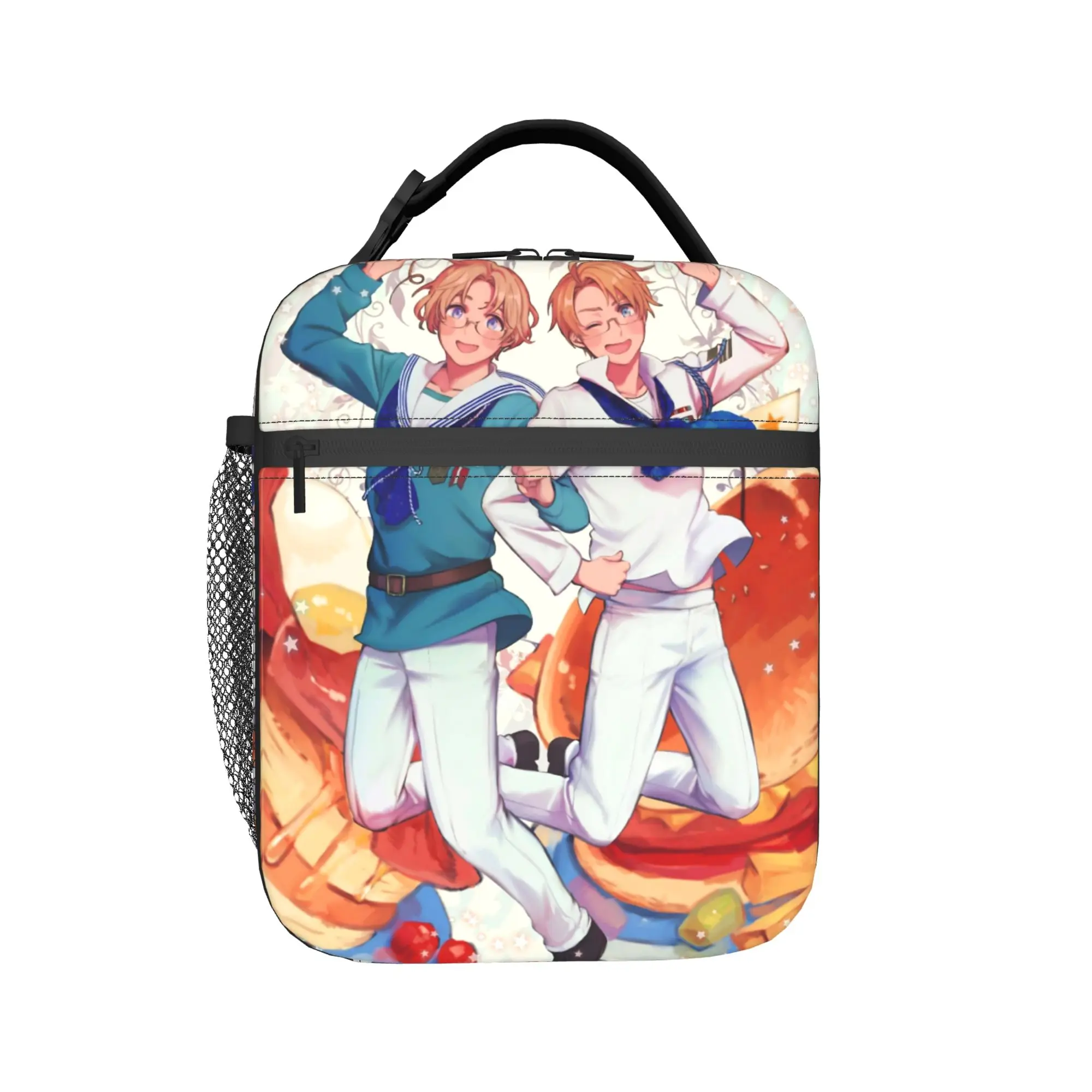Hetalia Axis Powers Merch Insulated Lunch Bags For Picnic  Food Container Portable Thermal Cooler Lunch Boxes
