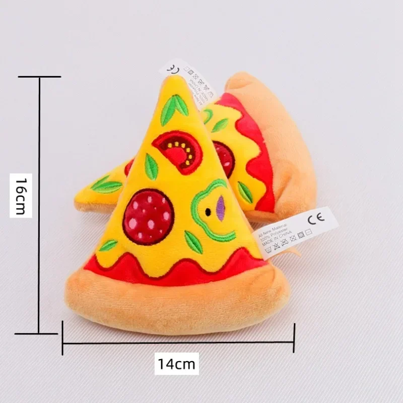 Supet pet sounding toy plush pizza resistant to chewing and molar training