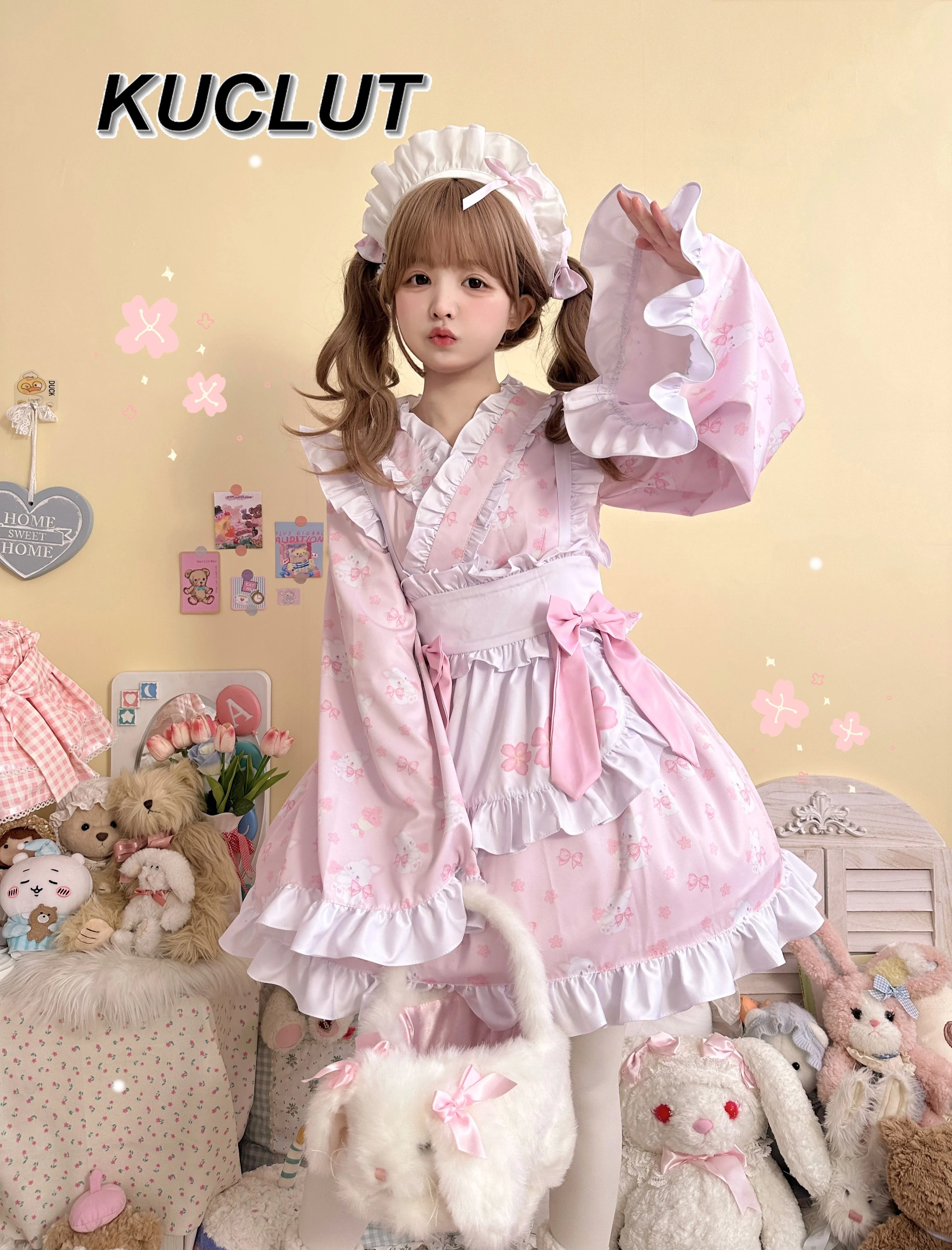 

Lolita Style Long Sleeve Dress Japanese Style Sweet and Cute Fashion Spring Autumn Elegant Short Ball Gown Dresses for Women