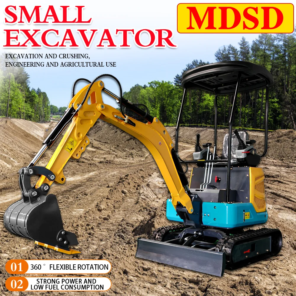 حفارة صغيرة ديزل موفرة للطاقة 1.8T حفار صغير حفارة صغيرة منخفضة الضوضاء معتمدة من مادة EPA موفرة للوقود للعمل لفترة طويلة #1