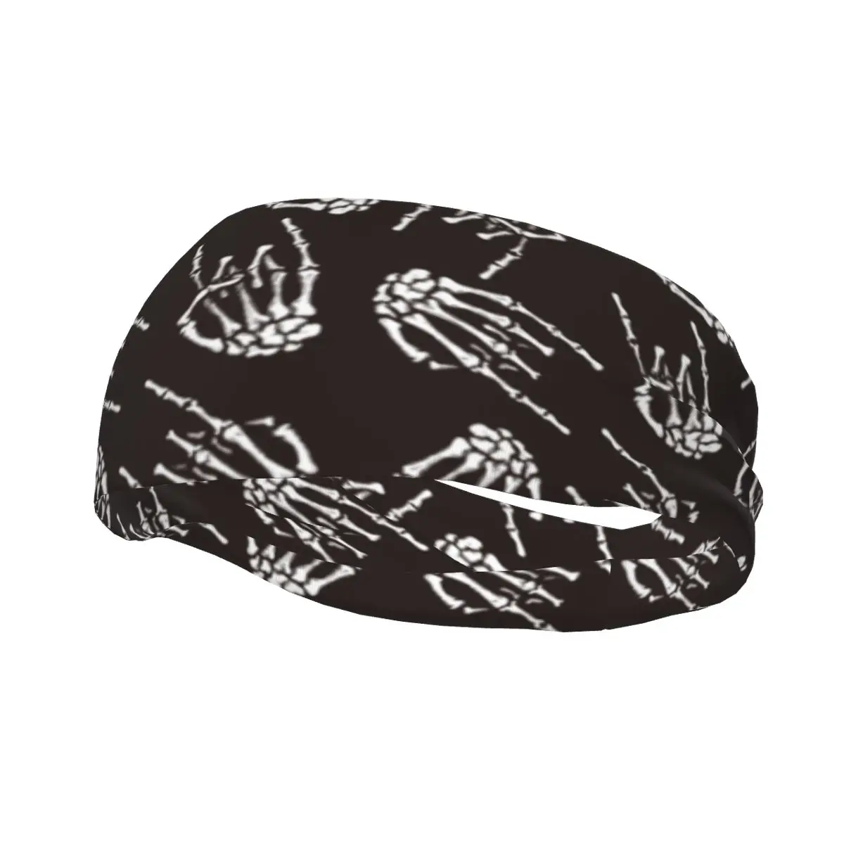 

Rock Skeleton Of A Human Hand Sweatbands Stretch Sport Safety Sweat Headband Headwrap Hair Bandage Gym Fitness Yoga Hairband