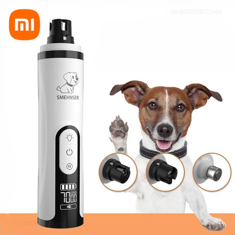 

Xiaomi SMEHNSER Electric Pet Nail Grinder LED Light Cat Dogs Nail Clippers Rechargeable Paws Nail Cutter Portable Trimmer Pet