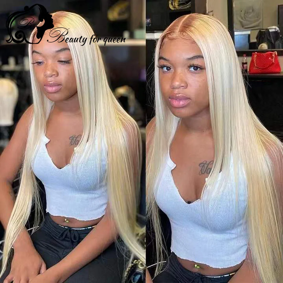 180 الكثافة 4T 613 مستقيم شفاف 13x4 الدانتيل الباروكات الأمامية البرازيلي الملونة باروكة من شعر طبيعي للنساء قبل قطعها تأثيري