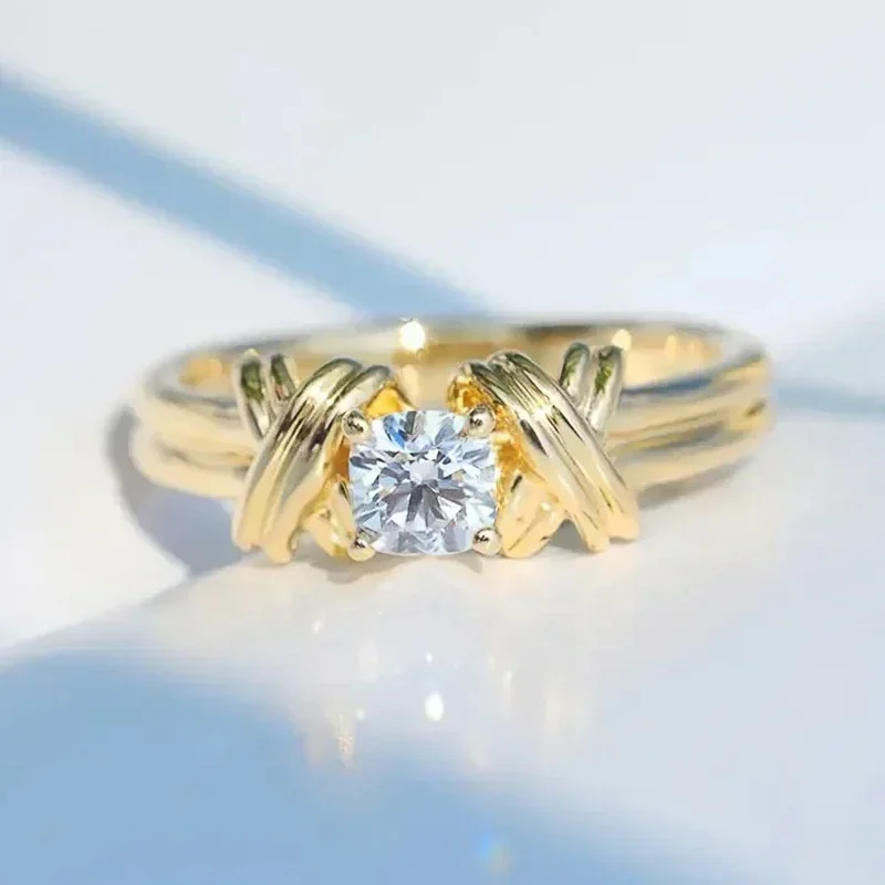 Модные обручальные кольца золотого цвета, женские роскошные мочевые подушки/круглые кубические циркония, модные женские украшения, новинка, Прямая доставка Модные обручальные кольца золотого цвета, женские роскошные мочевые подушки/круглые кубические циркония, модные женские украшения, новинка, Прямая доставка