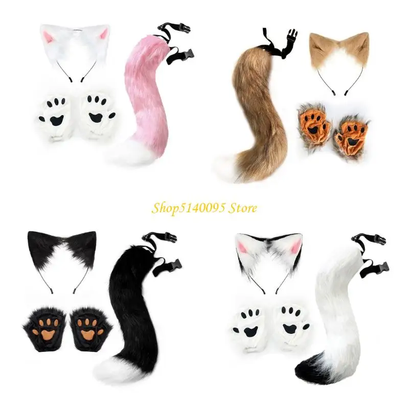 

DXAE мягкие перчатки для костюма с изображением животных, легко носить с собой, гибкие дополнения для актерского мастерства, на