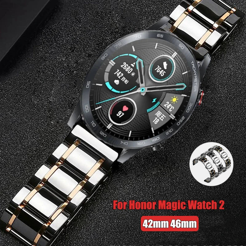 Ceramic Strap For Honor magic Watch 2 42mm 46mm Bracelet Watchband For Huawei Honor Magic Watch 2 Wristband Replacement Correa