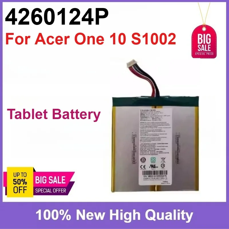 100% New 4260124P Tablet Battery High Quality for Acer One 10 S1002 Rechargeable Battery