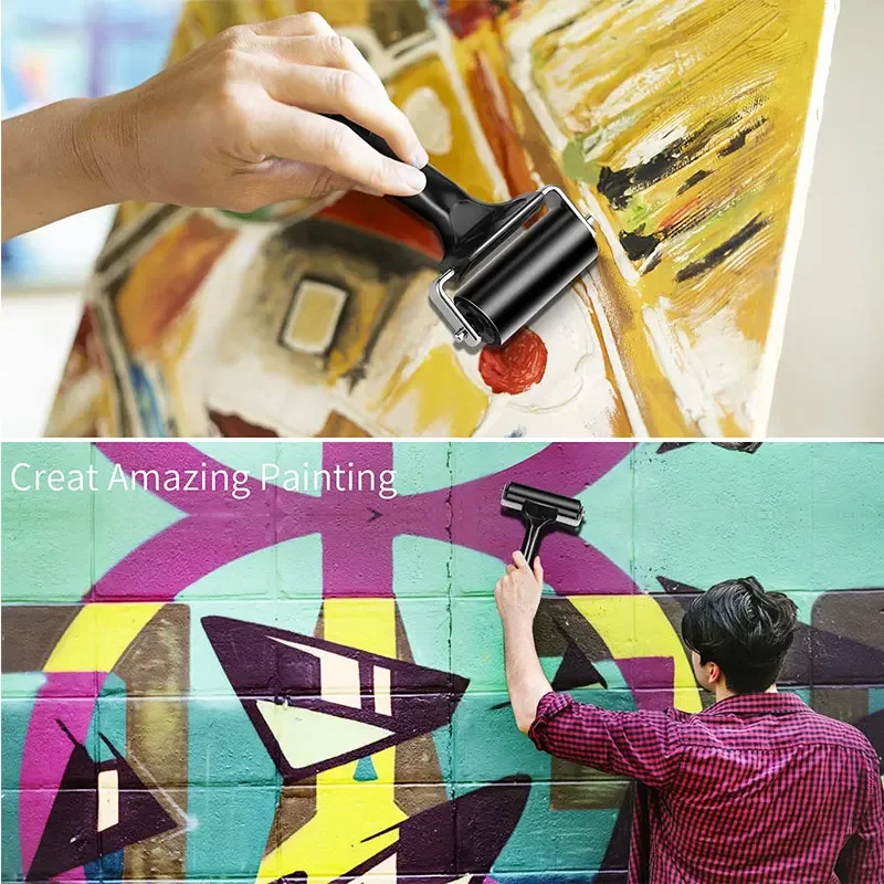 

Printmaking6/10 см Роликовый коврик Brayer, набор для удаления пинцетов, инструменты для рукоделия, штамповки Brayer для Cricut/Silhouette/Brother Crafting