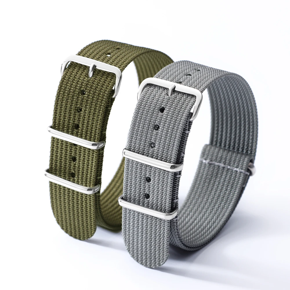 

18mm 20mm 22mm Ribbed Nylon Watchband Woven Nylon Strap for Military Watch Band Bracelets for Omega Canvas Watchband Accessories
