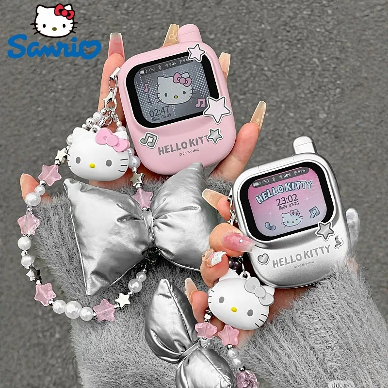 

Genuine Hello Kitty Headphones Anime Cartoon Printing Sanrio Screen Bluetooth in-ear Noise Reduction Hifi Girls Toy Holiday Gift