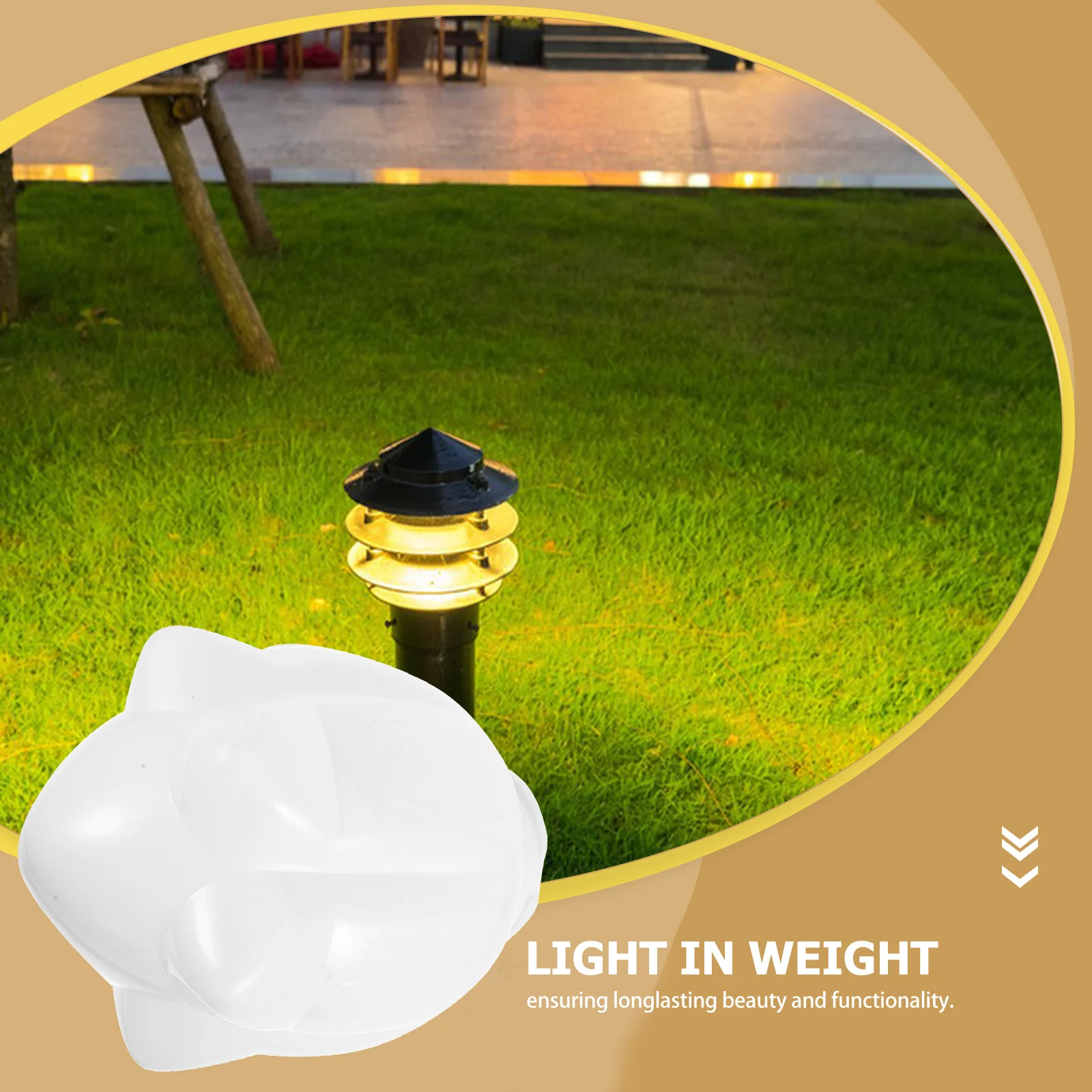 

Waterproof Lotus Outdoor Lampshade White Acrylic Durable Decorative Modern Light Globe Weather Resistant Garden Patio Lighting