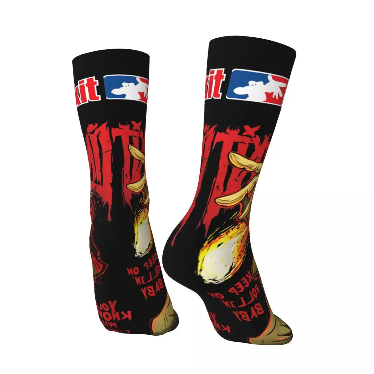 Calcetines de compresión Retro Rapcore para hombre, calcetín Unisex Limp Bizkit Harajuku sin costuras, estampado, novedad