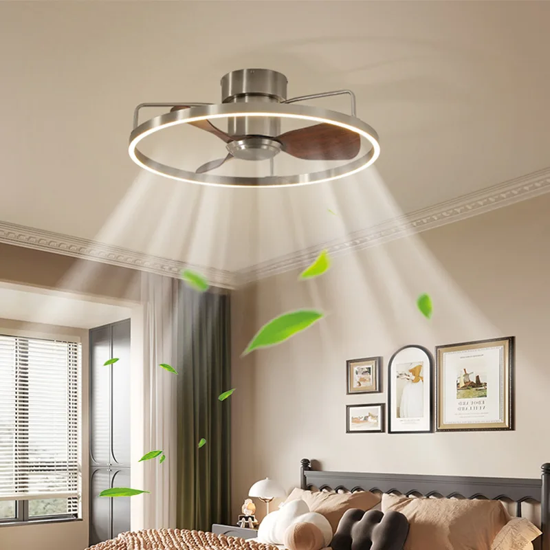 Light High Power Inverter Mid Century Ceiling Fan Light Quiet Vintage Industrial Master Bedroom Living Room Dining Room