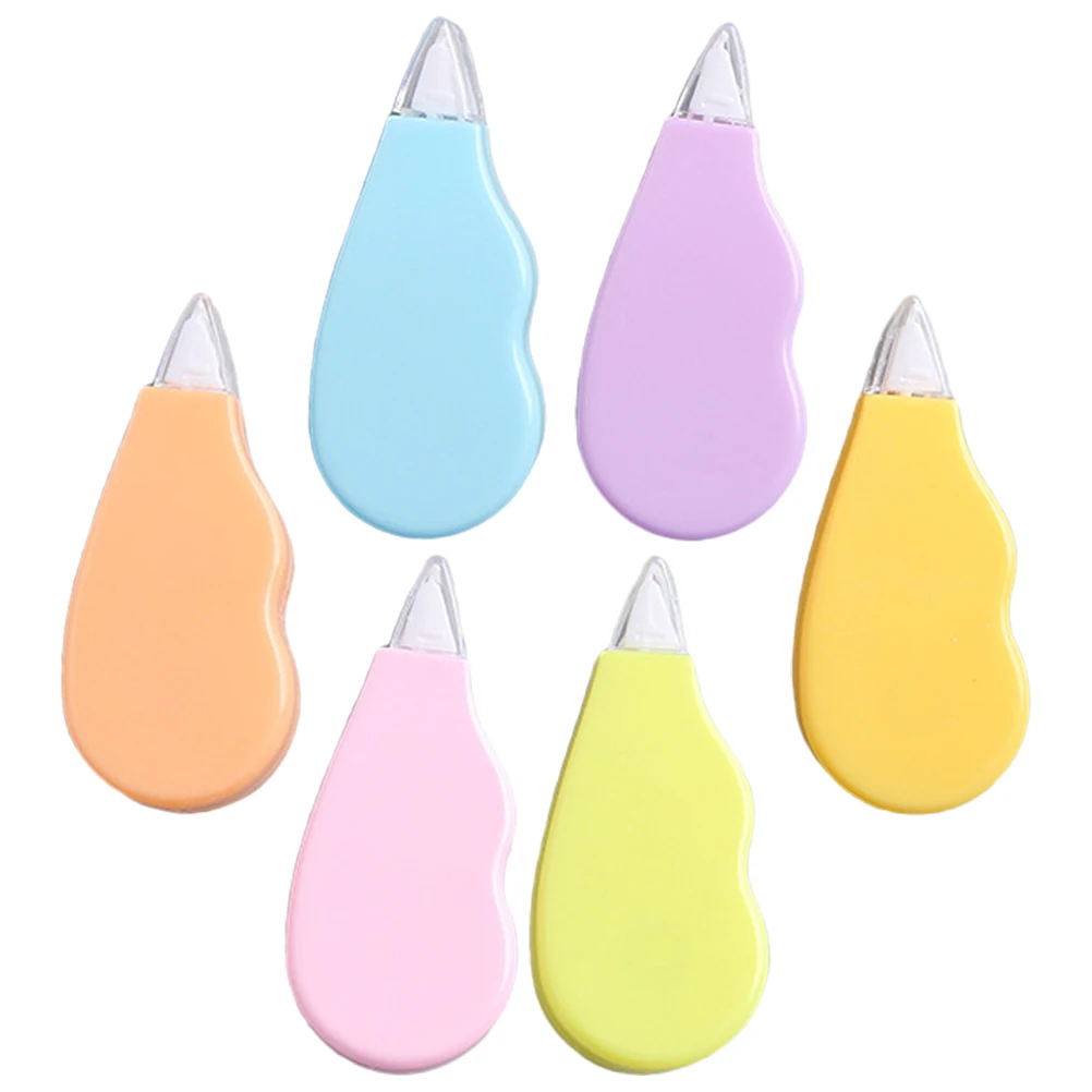 

6pcs Correction Tape Set Small Size Lightweight Smooth Correction Portable School Supplies Eraser Tape Plastic Material