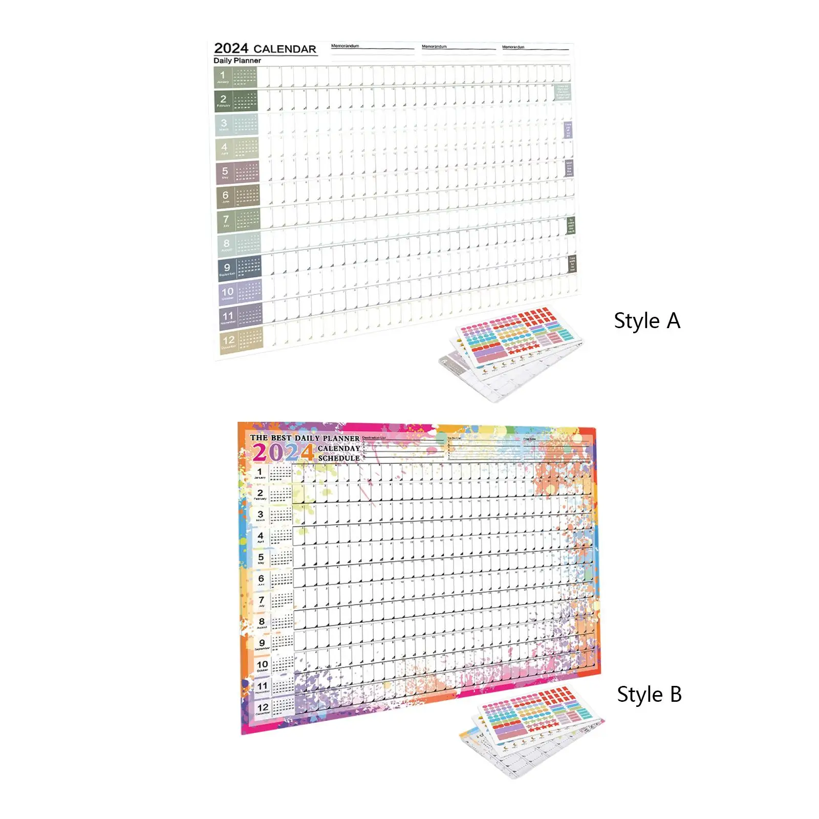 Yearly Wall Planner 2024 Large Memo Board for Home And Office Organization