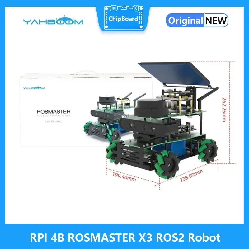 Robô Raspberry Pi 4B ROSMASTER X3 ROS2 com roda Mecanum Condução autônoma Carro não tripulado LiDAR Mapeamento Navegação