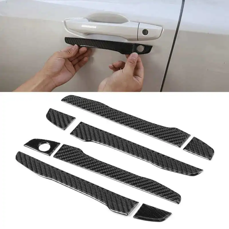 

8Pcs Exterior Door Handle Cover Soft Carbon Fiber Accessories for Honda CR-V 2016 2017 2018 2019 Door Handle Cover New
