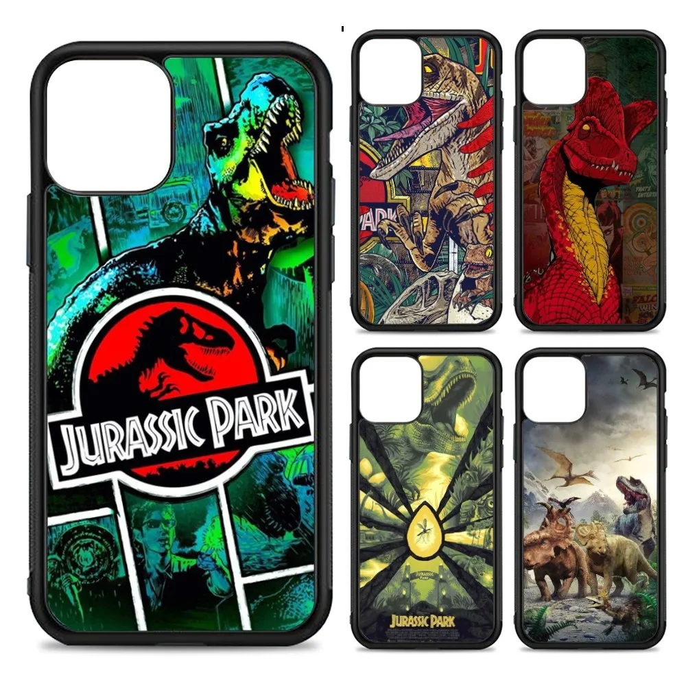 J-Jurassics Park Dinosaur Phone Case Silicone PC+TPU For For IPhone 11 12 13 14 15 16 Plus Pro Max Cover