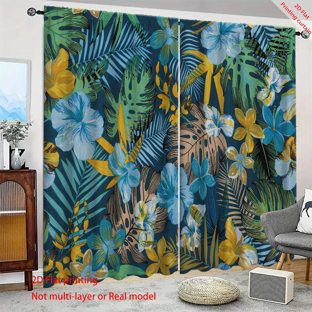 

Home decoration curtains, tropical plant printed curtains, suitable for bedrooms, living rooms, dormitories, offices