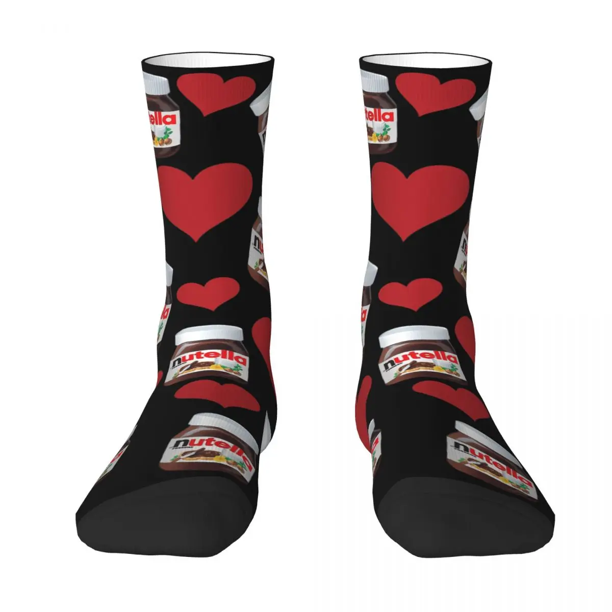 Foods Nutella Cartoon Men Women Socks fashion Beautiful Suitable for all seasons Dressing Gifts