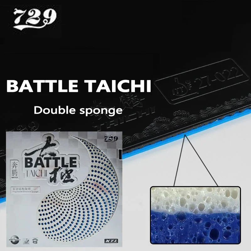 

Original 729 Friendship Battle TAICHI 2 Pimples-in Table Tennis Rubber Sheet Dual Color Dual Adhesive Sticky Ping Pong Sponge