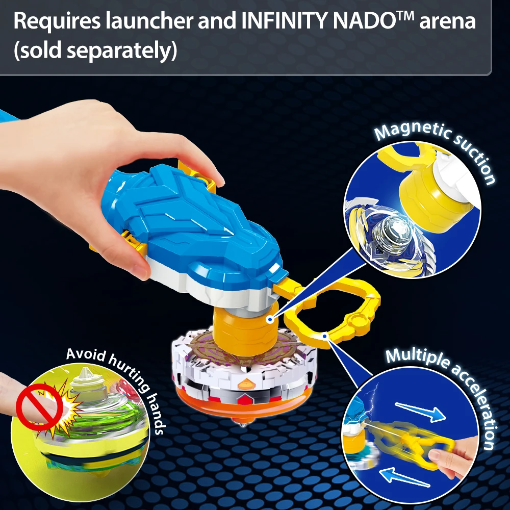 Infinity Nado 5 3-in-1 Stacking Nado Pack Fiery Dragon toupie Gyroscope Spinning Tops БейБлэйд Anime Kids Toys Birthday Gift