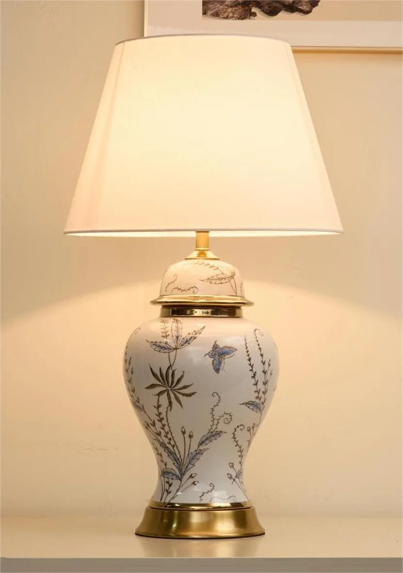 Nordic keramische tafellamp klassieke studeerkamer bureaulamp voor woonkamer slaapkamer woondecoratie vintage restaurant tafelverlichting