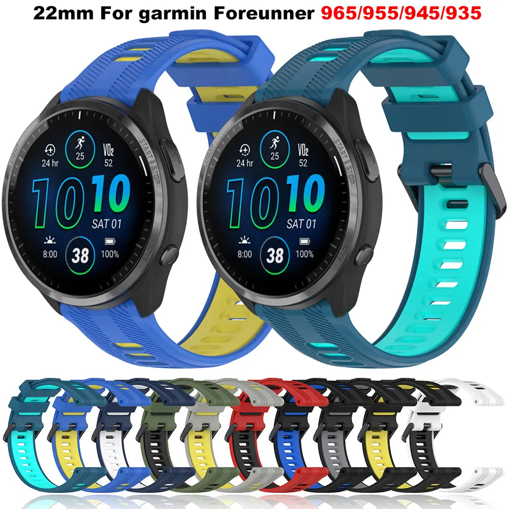 

22mm Silicone Strap For Garmin Forerunner 965 Solar 945 935 745 Smart Watch Band Sport Wristband Bracelet For Fenix 5 6 7 Pro