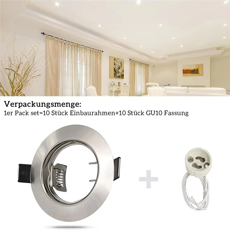 

【Выдвижная полка】Столочные светильники Рамка Светильник Регулируемый точечный светильник Светодиодные держатели Вырез для MR16 GU10 Держатель лампы Встраиваемый светодиодный точечный светильник