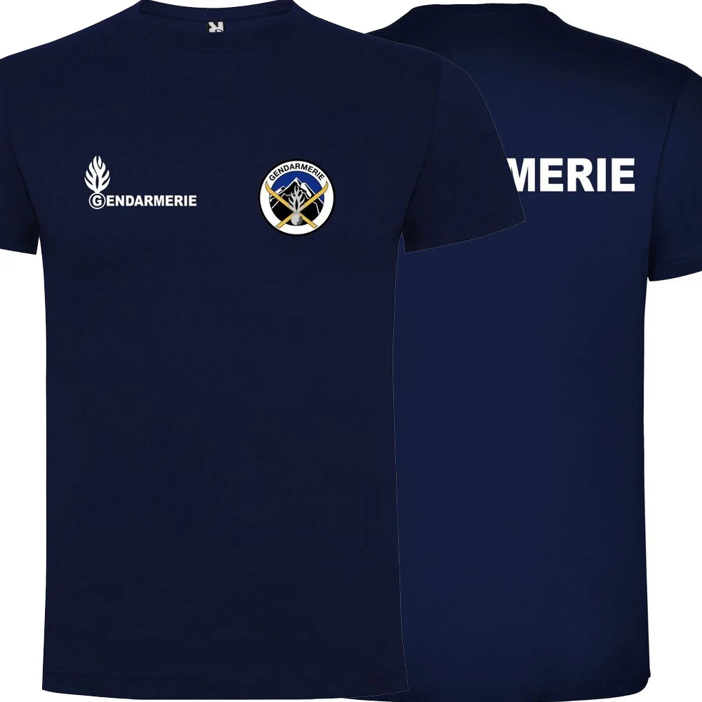 

French Gendarmerie Mountain Unit T-Shirt Short Sleeve Casual 100% Cotton O-Neck Summer Mens T-shirt Size S-3XL