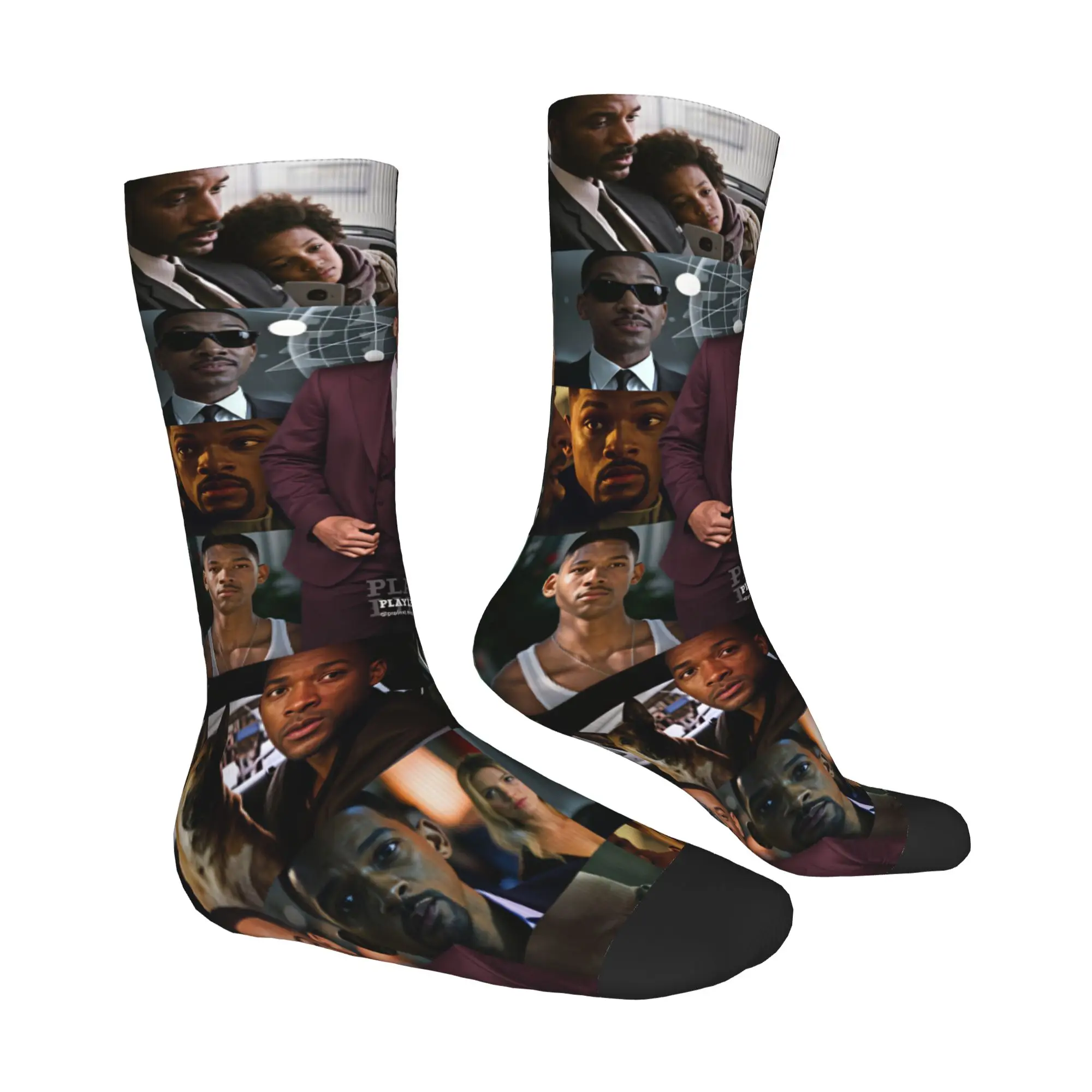 Rapper W-Wills S-Smiths Mens Crew Socks Unisex Fun 3D Printed  Dress Socks