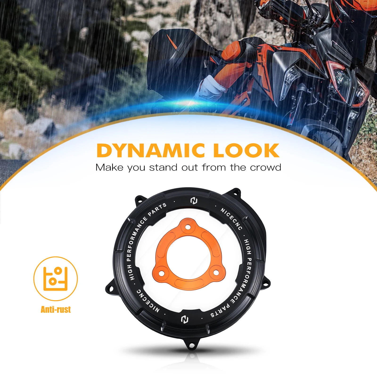 (EU-Lager) NICECNC Transparente Motor-Kupplungsabdeckung für KTM 1290 Adventure R/S/T 2017-2024 1290 Duke R/GT/EVO 2014-2024 – Detail 2