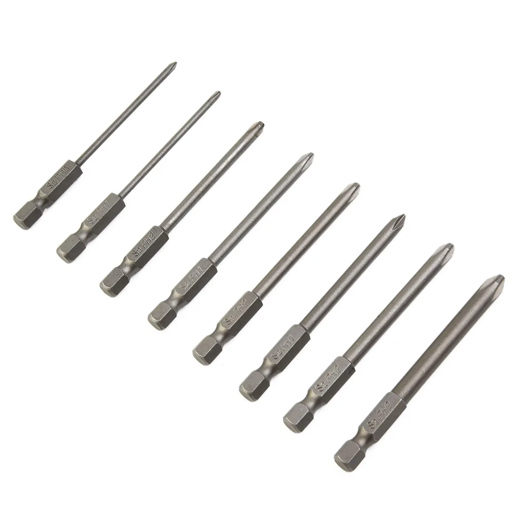 Imagem -02 - Chave de Fenda Magnética Bits Hex Shank Electric Driver Ferramentas de Broca Manual Acessórios 75 mm Cruz Cabeça 635 Milímetros Ph0 Ph1 Ph2 Pcs
