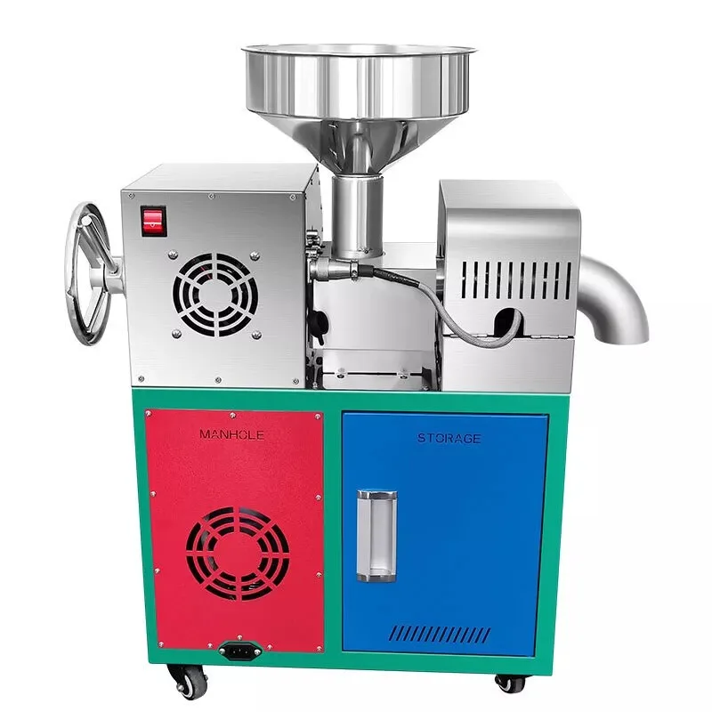 New Intelligent Commercial Grade Oil Press Machine Cold & Hot Adjustable 110V