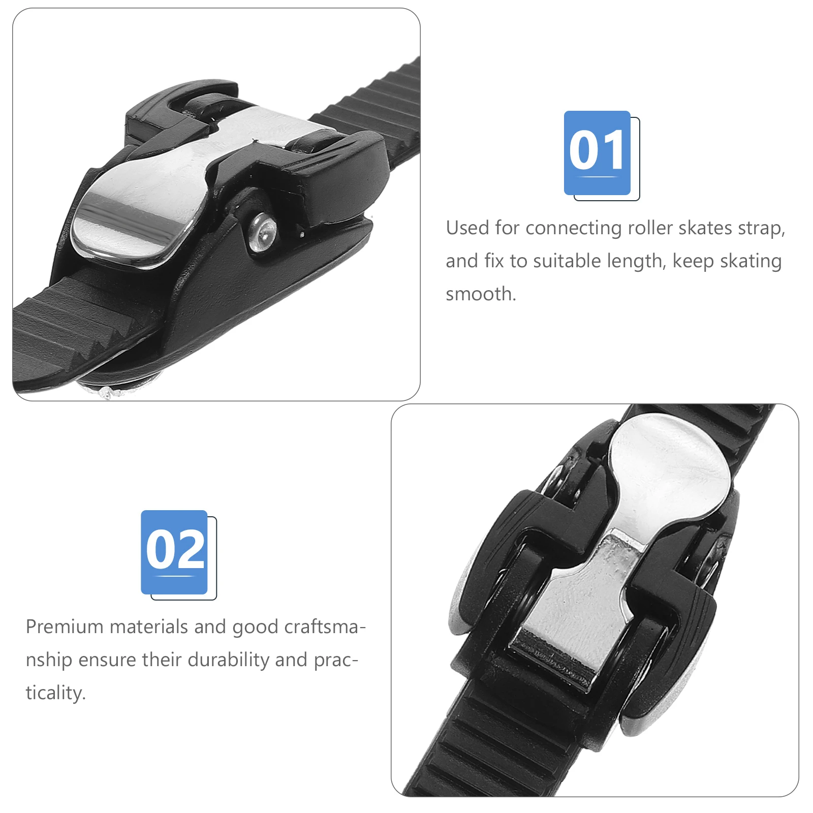 2 قطعة حزام بديل للتزلج على الجليد أبازيم وأشرطة مضمنة لاستبدال التزلج على الجليد