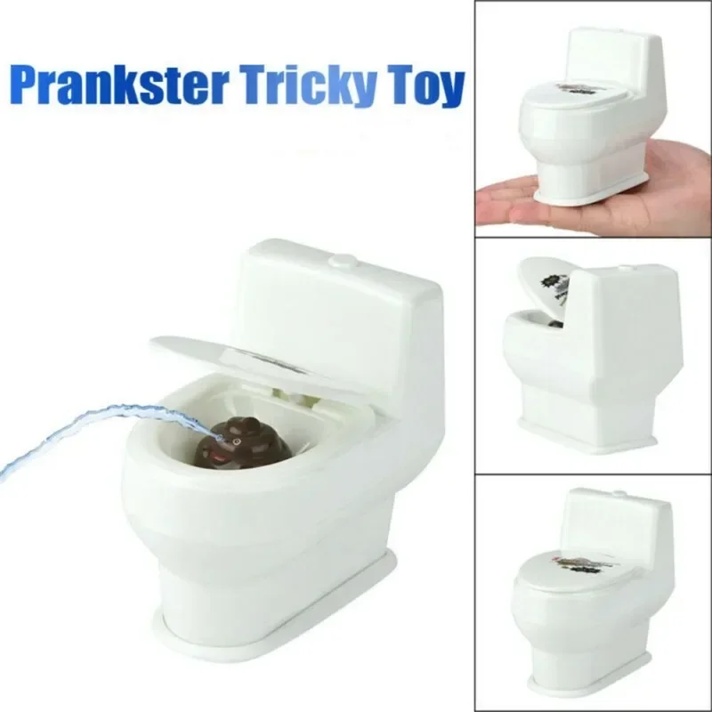 Hot Sale Adults Stress Release Toy Desktop Gift Best Gifts Closestool Joke Gag Toy Funny Prank Fools' Day Spray Water Toilet Toy