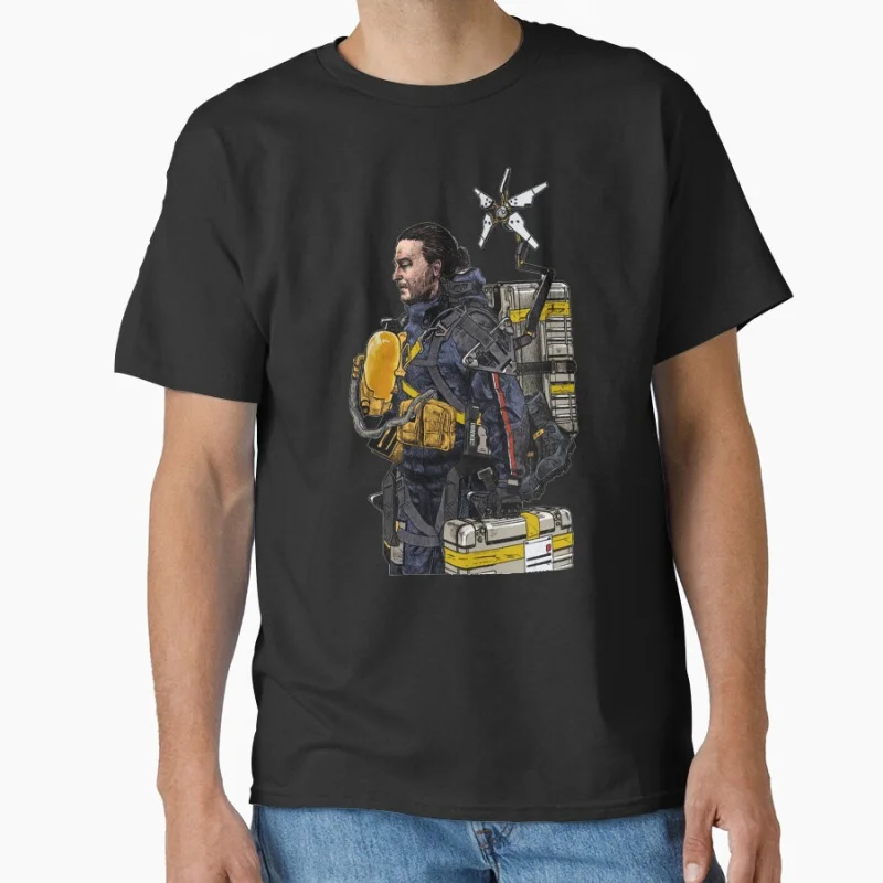

Death Stranding Drawing hideo kojima productions video game for fans gift T-shirt large size Tops S-6xl Adult Clothing
