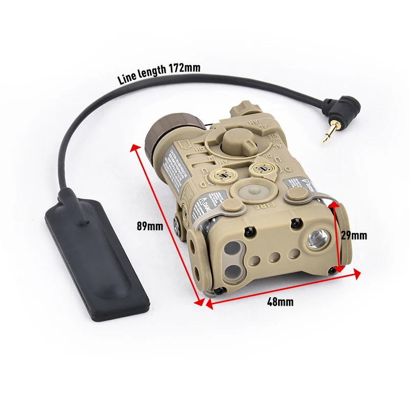 NGAL L3 Red Green Blue IR Laser Sight Tactical Airsoft Hunting Laser Box White LED Strobe VIS Laser Strobe Fit 20mm Rail view 6