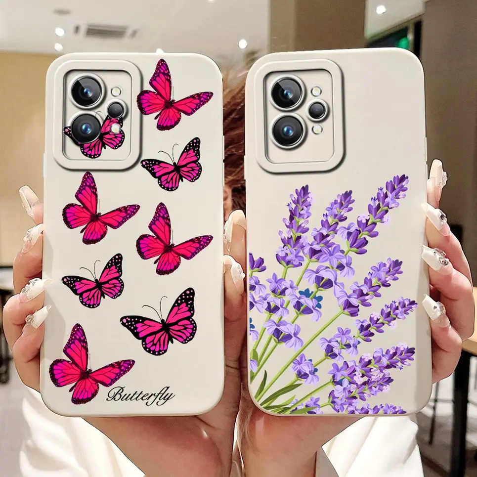 Love Heart Girly Phone Cover For Realme GT2 Pro Case Realme GT Neo2 GT2 GT Neo 3T Funda Soft Matte Silicone Lens Protection Capa