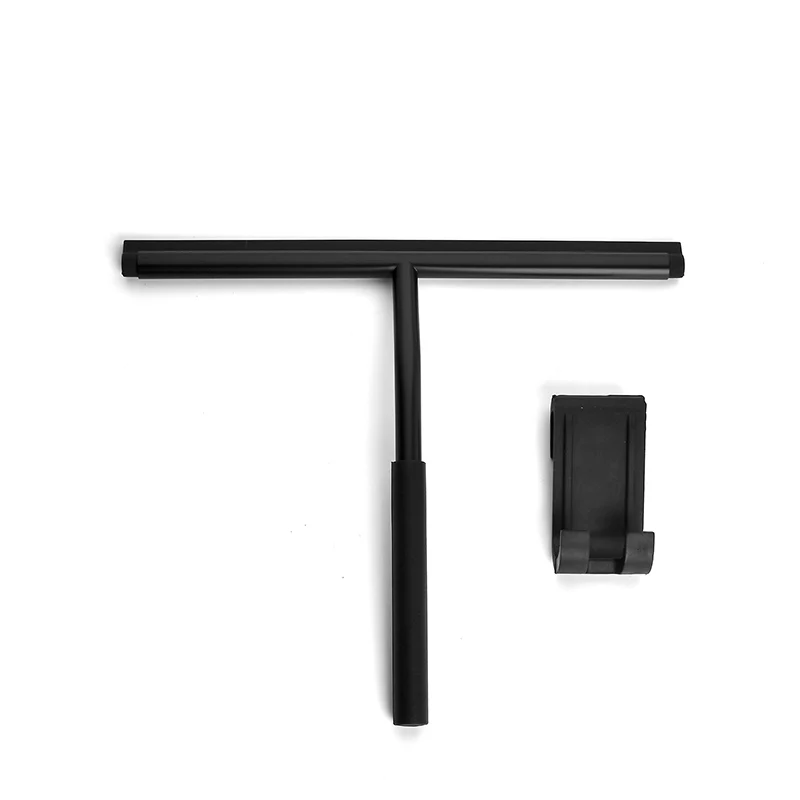 10\'\' INCH Silicone Shower Squeegee Scrape Black Gray Color With Hook Cleaner Bathroom Kitchen Glass Car Cleaning Tools