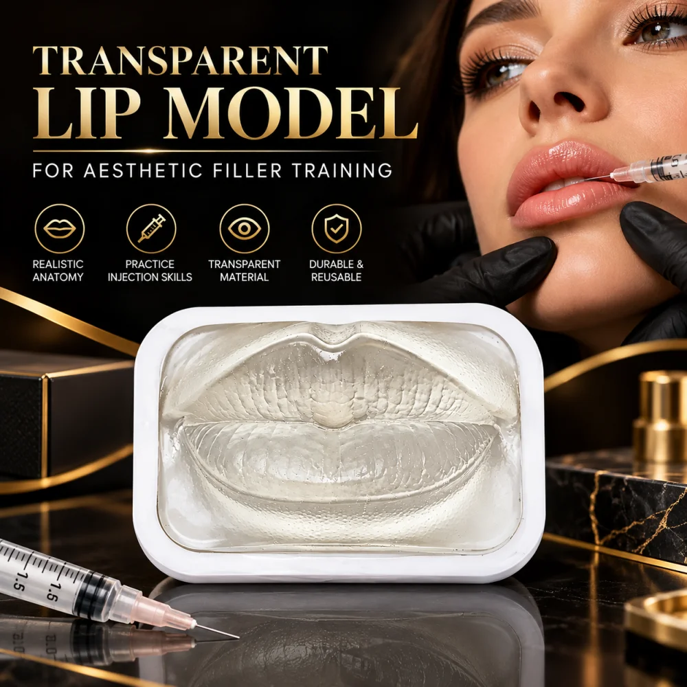 Transparent Lip Filler Injection Mannequin Tattoo Practice Lips Makeup Practice Realistic Stimulated Lip Model